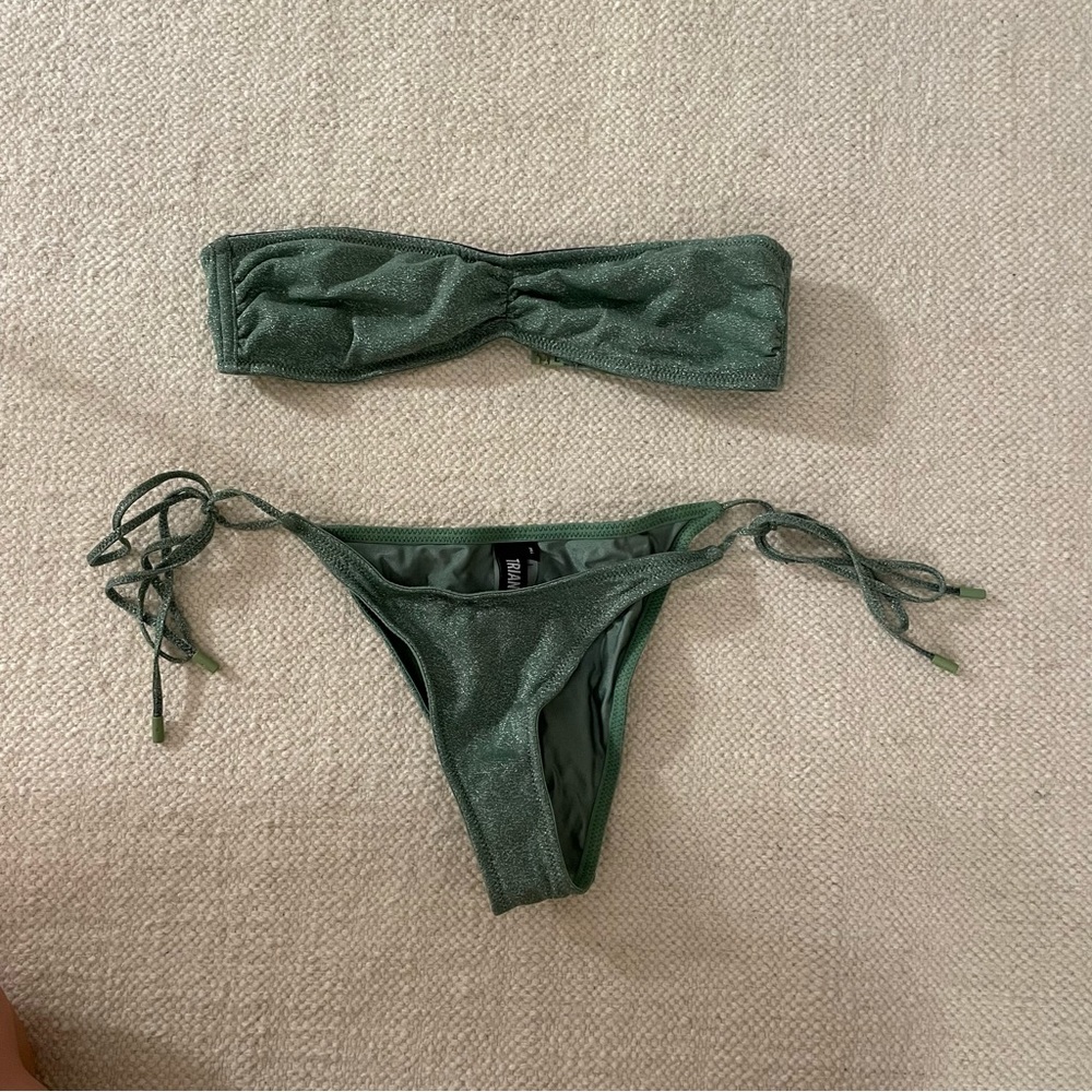triangl fawn sparkle strapless bikini